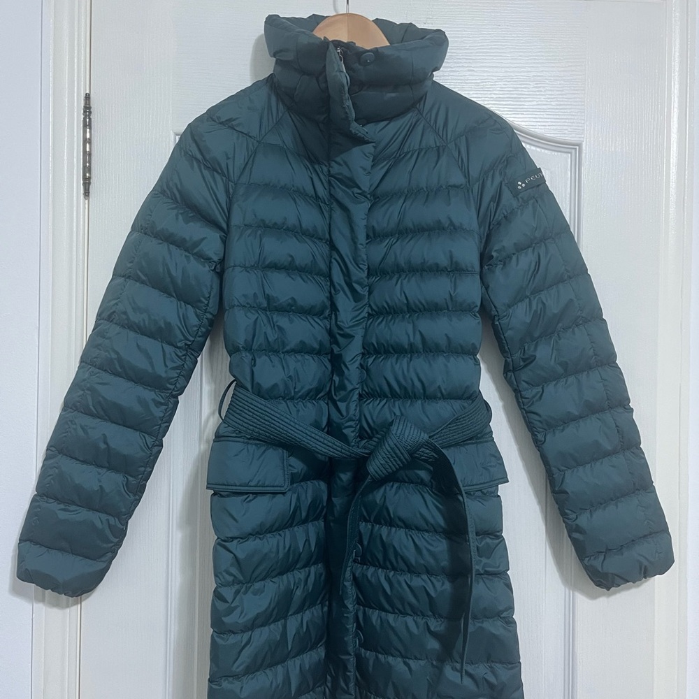 Women's Quilted Puffer Coat - Dark Green